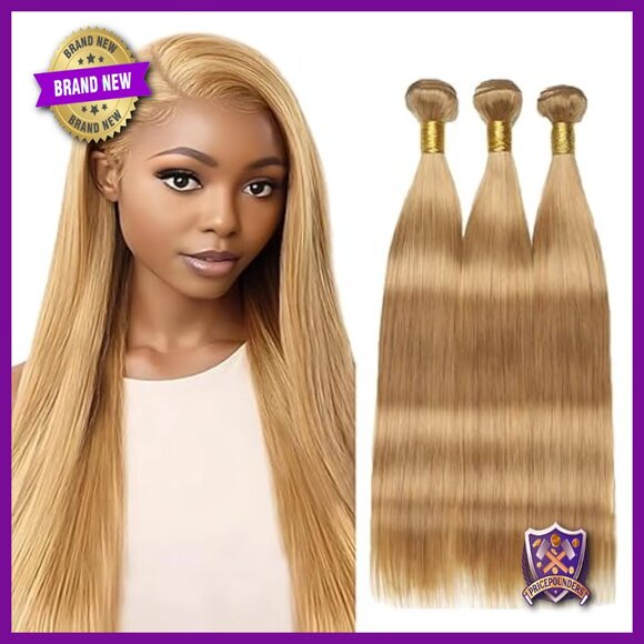 Brazilian Virgin Human Hair Extensions 3 Bundle Set 26-30 Inch Straight Weave main image 4